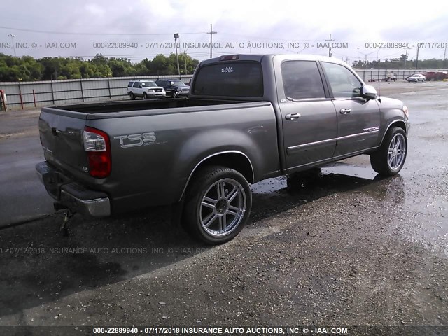 5TBET34136S559140 - 2006 TOYOTA TUNDRA DOUBLE CAB SR5 GRAY photo 4