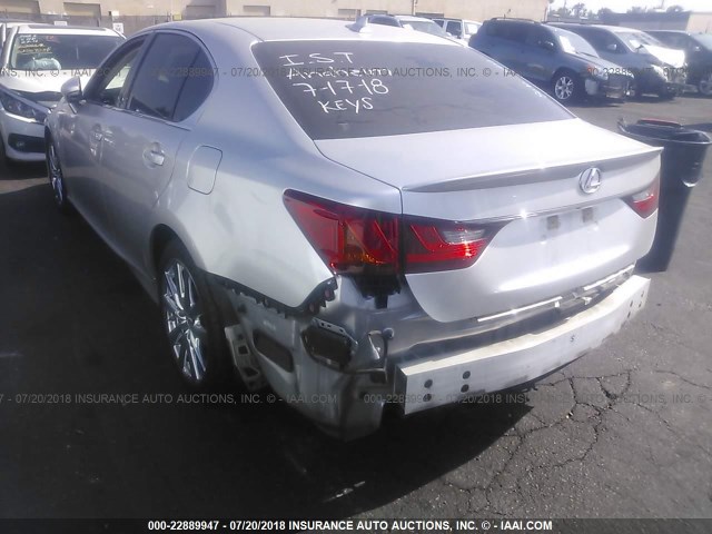 JTHBE1BL5D5023367 - 2013 LEXUS GS 350 SILVER photo 3