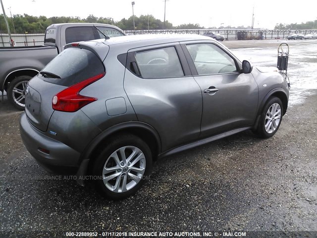 JN8AF5MR0DT219087 - 2013 NISSAN JUKE S/SV/SL GRAY photo 4