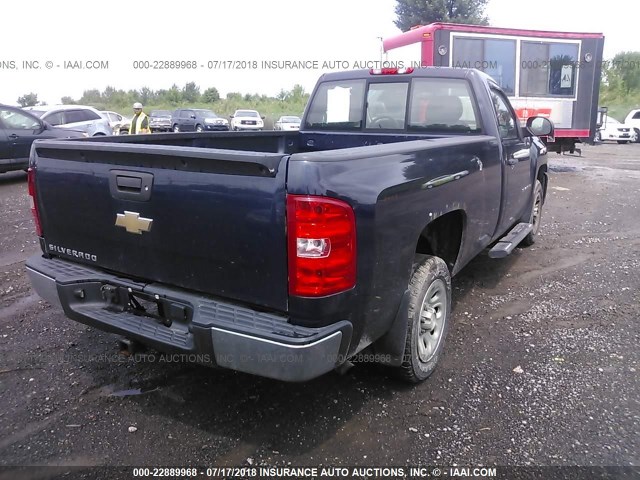 1GCEC14X78Z311944 - 2008 CHEVROLET SILVERADO C1500 BLUE photo 4