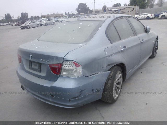 WBAPH5G58BNM74576 - 2011 BMW 328 I SULEV Light Blue photo 4