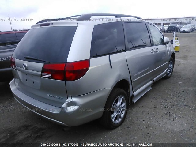 5TDZA22C75S256034 - 2005 TOYOTA SIENNA XLE/XLE LIMITED SILVER photo 4