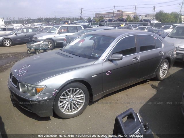 WBAGN63464DS50193 - 2004 BMW 745 LI GRAY photo 2