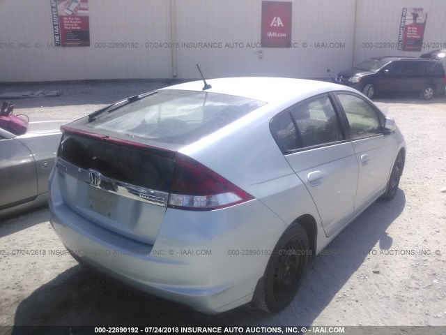 JHMZE2H57CS003960 - 2012 HONDA INSIGHT LX BLUE photo 4