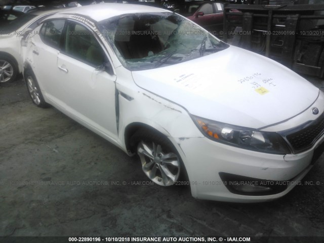 5XXGN4A73DG109575 - 2013 KIA OPTIMA EX WHITE photo 1