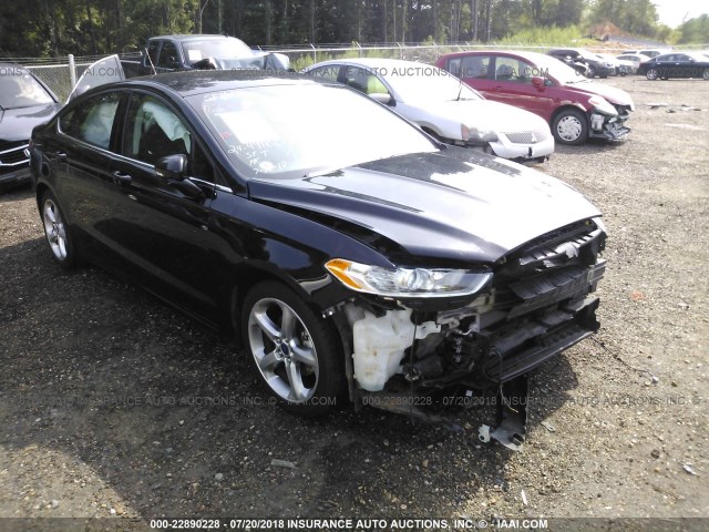 3FA6P0HD4GR219122 - 2016 FORD FUSION SE BLACK photo 1