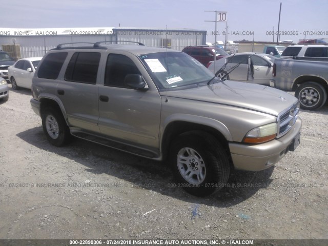 1B4HS58N12F190690 - 2002 DODGE DURANGO SLT PLUS BEIGE photo 1