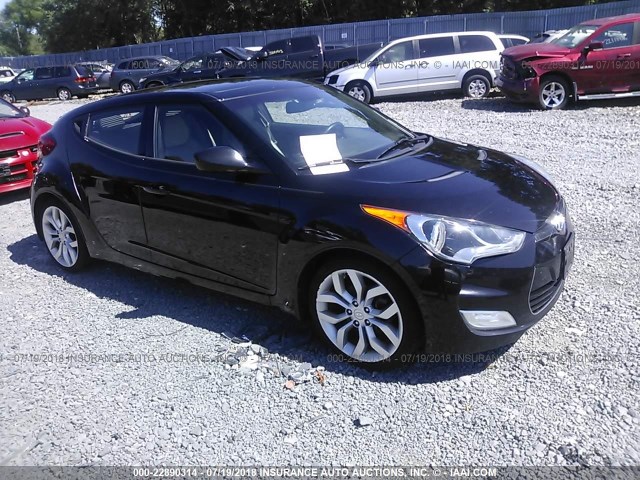 KMHTC6AD3DU124010 - 2013 HYUNDAI VELOSTER BLACK photo 1