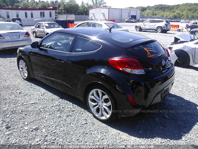 KMHTC6AD3DU124010 - 2013 HYUNDAI VELOSTER BLACK photo 3