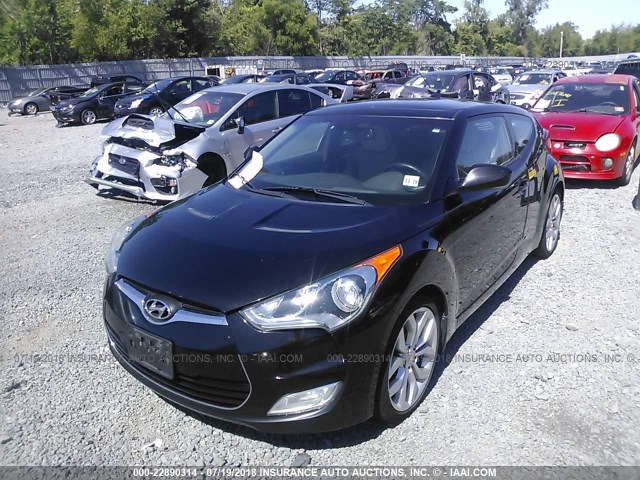 KMHTC6AD3DU124010 - 2013 HYUNDAI VELOSTER BLACK photo 6