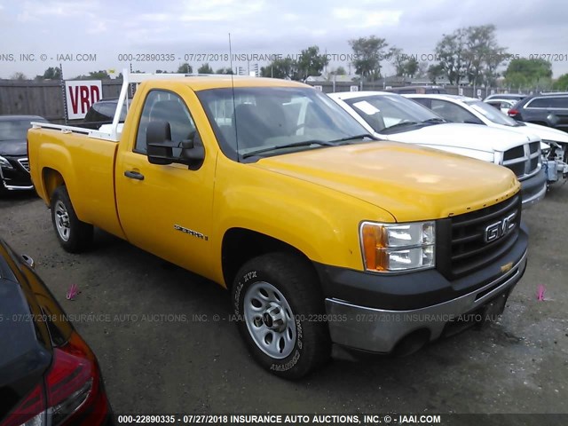 1GTEC14079Z158938 - 2009 GMC SIERRA C1500 YELLOW photo 1