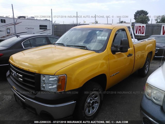 1GTEC14079Z158938 - 2009 GMC SIERRA C1500 YELLOW photo 2