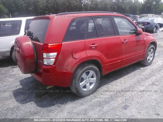 JS3TE943864100132 - 2006 SUZUKI GRAND VITARA PREMIUM RED photo 4