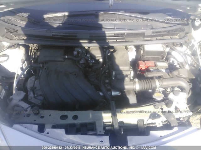 3N1CE2CP6FL351593 - 2015 NISSAN VERSA NOTE S/S PLUS/SV/SL/SR SILVER photo 10