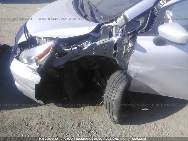 3N1CE2CP6FL351593 - 2015 NISSAN VERSA NOTE S/S PLUS/SV/SL/SR SILVER photo 6