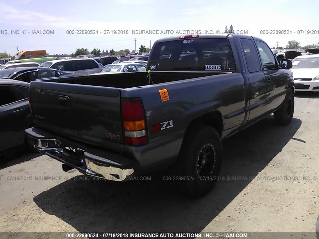 1GTEK19T41Z180762 - 2001 GMC NEW SIERRA K1500 GRAY photo 4