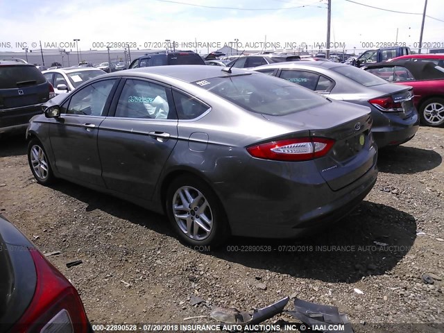 3FA6P0H70ER272424 - 2014 FORD FUSION SE GRAY photo 3