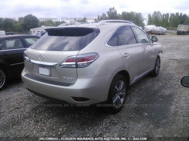 2T2BK1BA8FC336553 - 2015 LEXUS RX 350/BASE/F SPORT GOLD photo 4