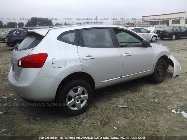 JN8AS5MT1DW526208 - 2013 NISSAN ROGUE S/SV SILVER photo 4