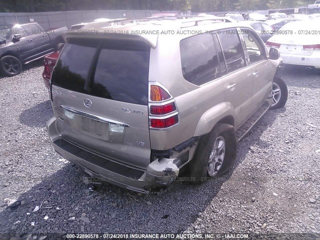 JTJBT20X540030252 - 2004 LEXUS GX 470 GOLD photo 4