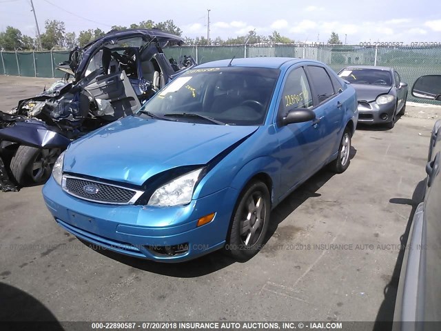 1FAFP34N17W186464 - 2007 FORD FOCUS ZX4/S/SE/SES BLUE photo 2