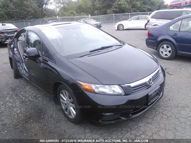 2HGFB2F99CH582039 - 2012 HONDA CIVIC EXL BLACK photo 1