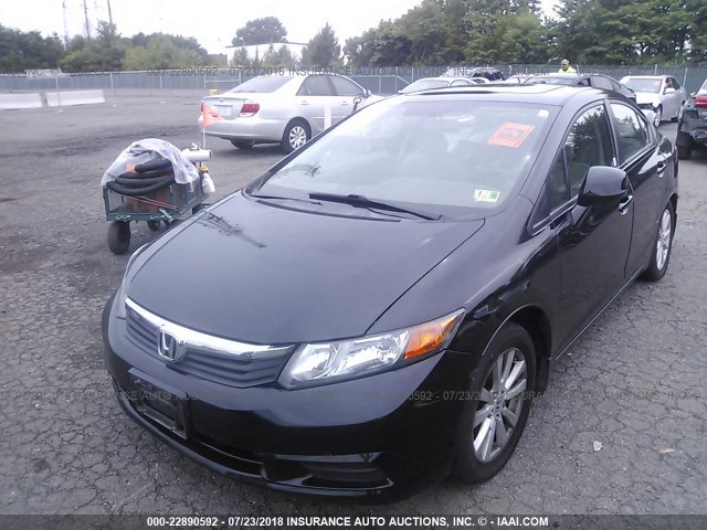 2HGFB2F99CH582039 - 2012 HONDA CIVIC EXL BLACK photo 2