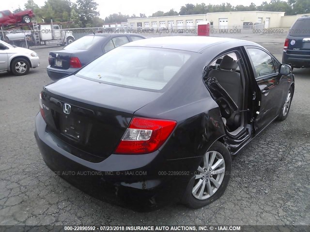 2HGFB2F99CH582039 - 2012 HONDA CIVIC EXL BLACK photo 4