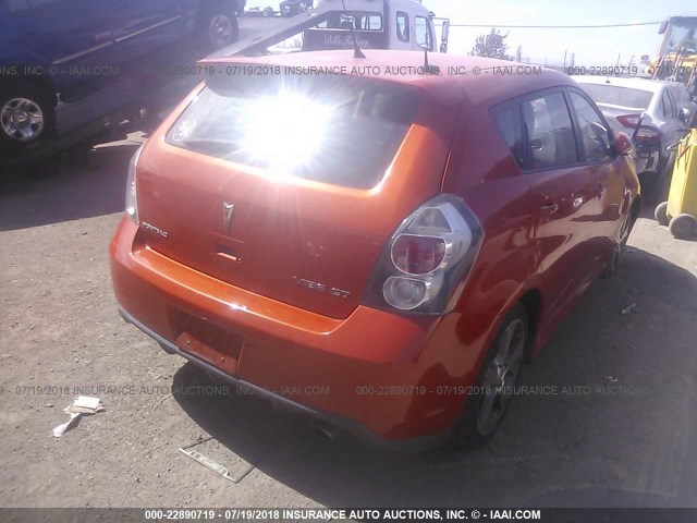 5Y2SR6E0XAZ419724 - 2010 PONTIAC VIBE GT ORANGE photo 4