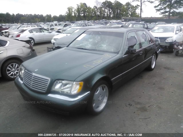 WDBGA57E8SA199210 - 1995 MERCEDES-BENZ S 600 GREEN photo 2