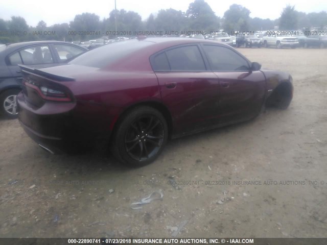 2C3CDXCT0HH609343 - 2017 DODGE CHARGER R/T MAROON photo 4