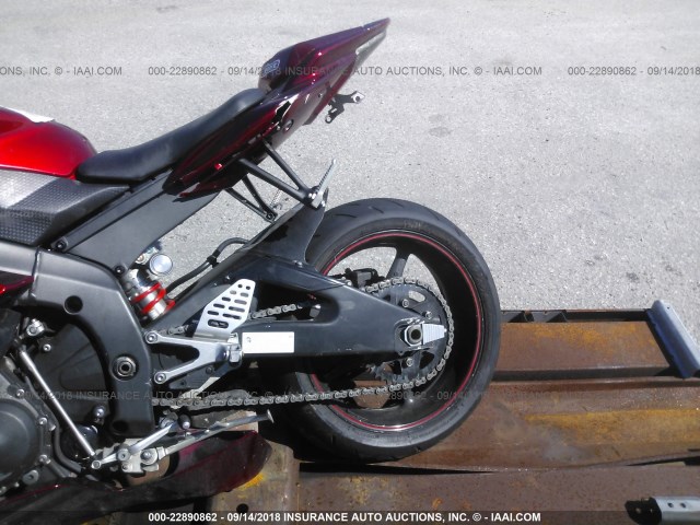 JYARJ12E67A017615 - 2007 YAMAHA YZFR6 L RED photo 6