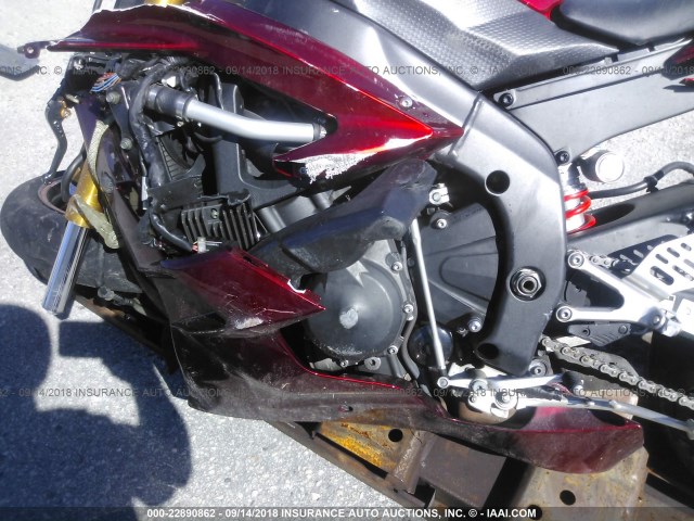 JYARJ12E67A017615 - 2007 YAMAHA YZFR6 L RED photo 9