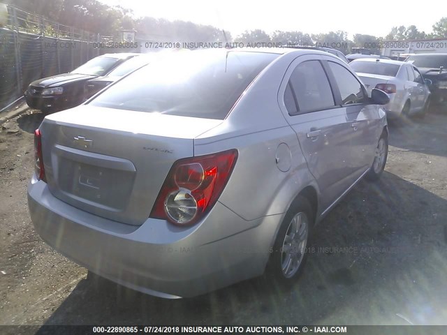 1G1JA5SH7C4110616 - 2012 CHEVROLET SONIC LS GRAY photo 4
