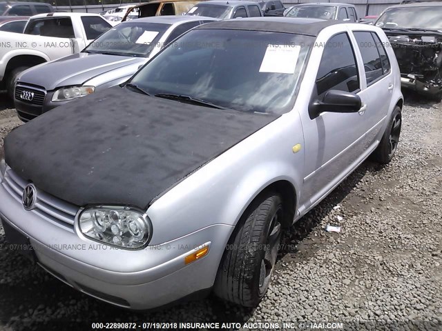 WVWGA31J9XW483256 - 1999 VOLKSWAGEN GOLF GLS GRAY photo 2