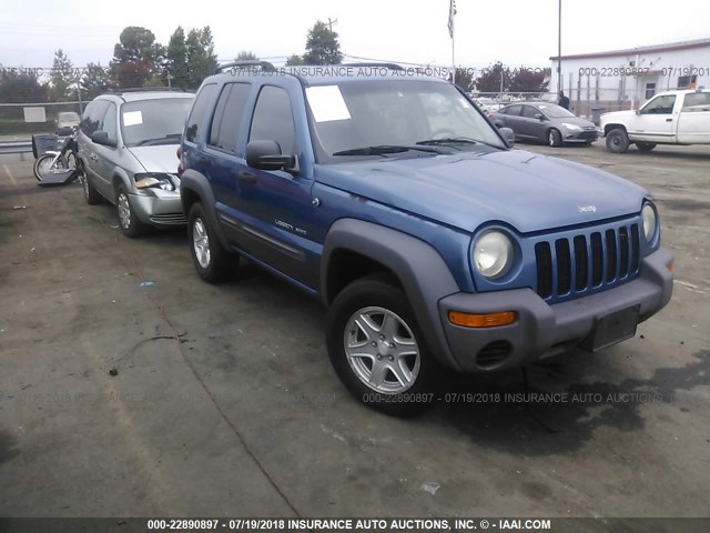 1J4GL48K23W733052 - 2003 JEEP LIBERTY SPORT/FREEDOM ლურჯი ფოტო 1