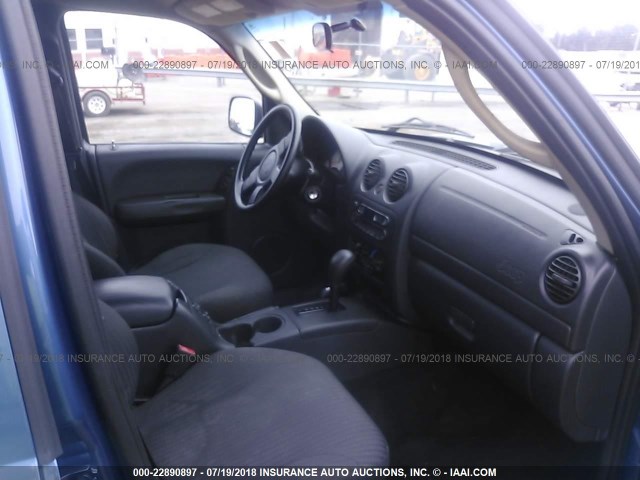 1J4GL48K23W733052 - 2003 JEEP LIBERTY SPORT/FREEDOM ლურჯი ფოტო 5