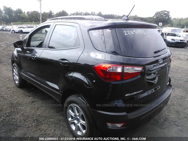 MAJ6P1ULXJC201880 - 2018 FORD ECOSPORT SE BLACK photo 3