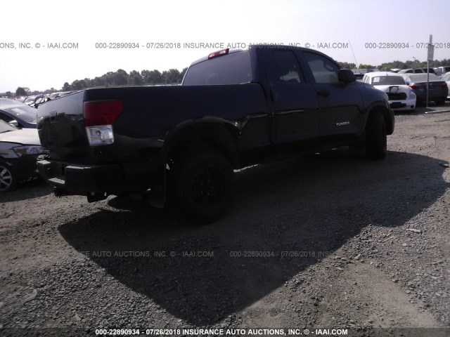 5TFRM5F1XAX013016 - 2010 TOYOTA TUNDRA DOUBLE CAB SR5 BLUE photo 4