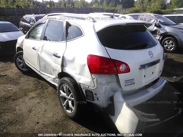 JN8AS5MV7BW312743 - 2011 NISSAN ROGUE WHITE photo 3