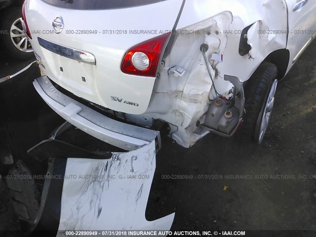 JN8AS5MV7BW312743 - 2011 NISSAN ROGUE WHITE photo 6