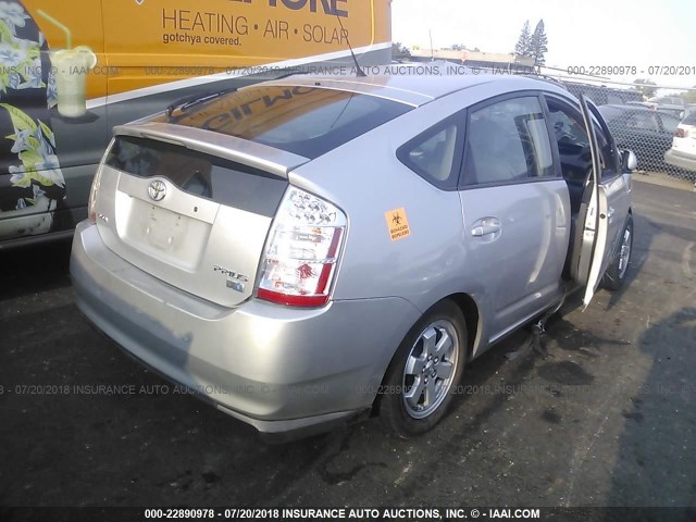 JTDKB20U087739910 - 2008 TOYOTA PRIUS Argent photo 4