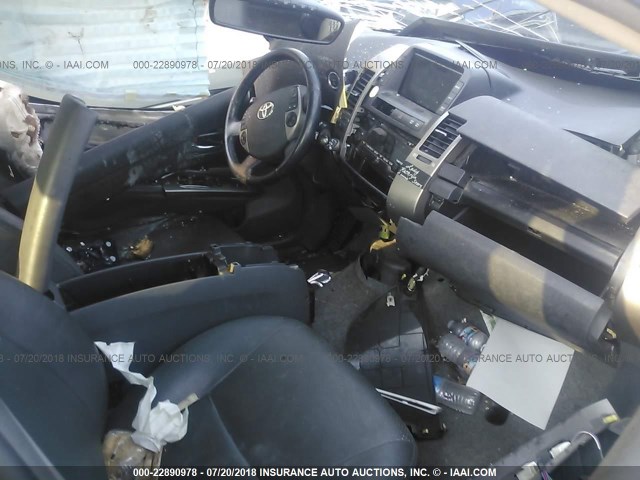 JTDKB20U087739910 - 2008 TOYOTA PRIUS Argent photo 5