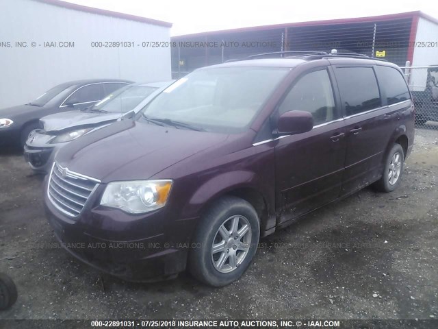 2A8HR54P48R737256 - 2008 CHRYSLER TOWN & COUNTRY TOURING BURGUNDY photo 2