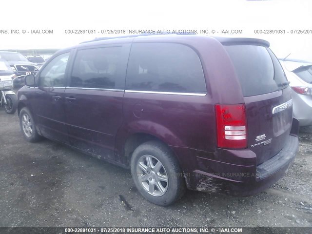 2A8HR54P48R737256 - 2008 CHRYSLER TOWN & COUNTRY TOURING BURGUNDY photo 3