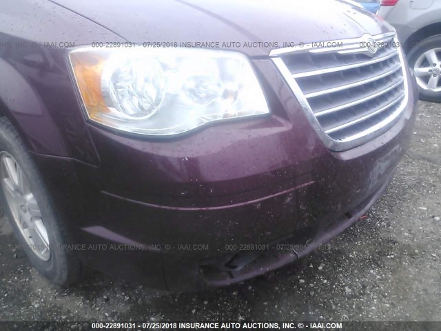 2A8HR54P48R737256 - 2008 CHRYSLER TOWN & COUNTRY TOURING BURGUNDY photo 6