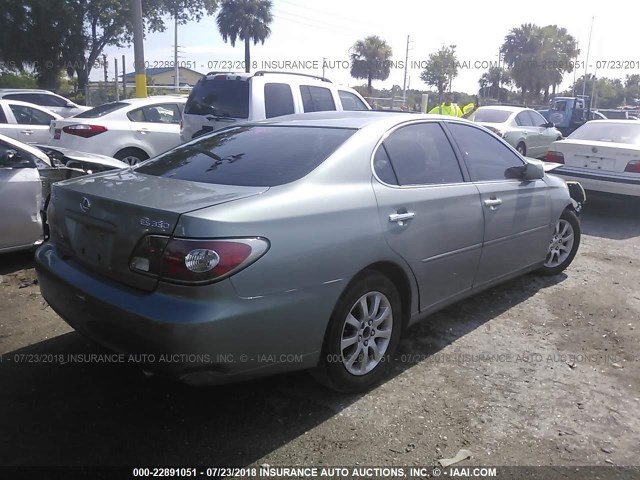 JTHBA30G845018709 - 2004 LEXUS ES 330 GRAY photo 4