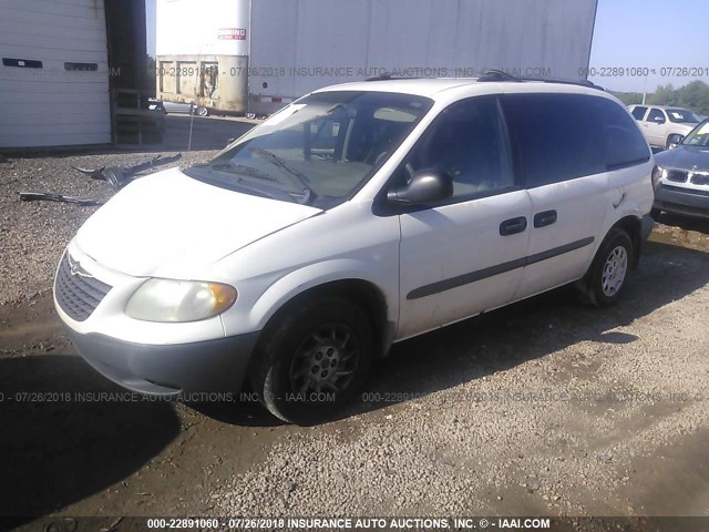 1C4GJ25362B739875 - 2002 CHRYSLER VOYAGER WHITE photo 2