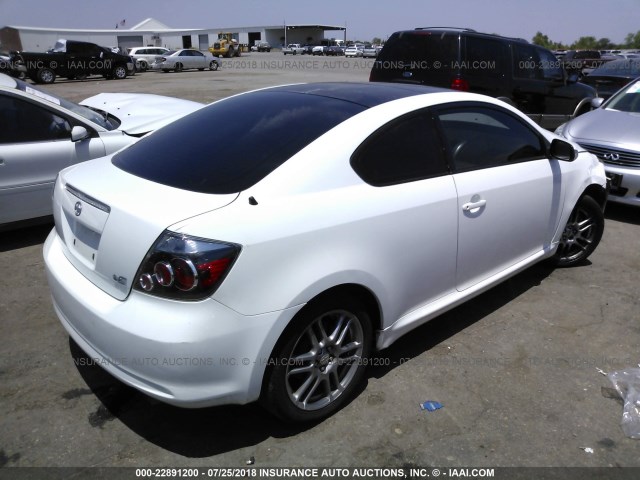 JTKDE167480269796 - 2008 TOYOTA SCION TC WHITE photo 4