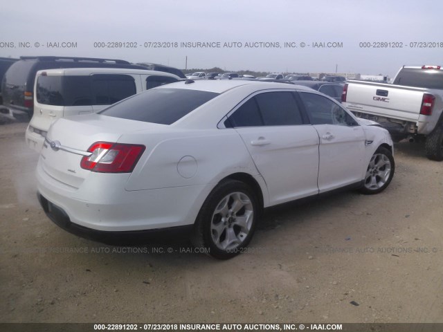 1FAHP2EW0BG175470 - 2011 FORD TAURUS SEL WHITE photo 4